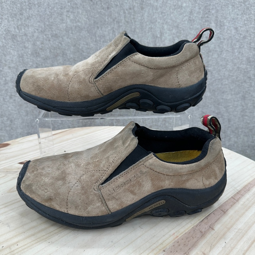 Merrell Jungle Moc Slip On Shoes Womens 8 Taupe Suede Classic 60802